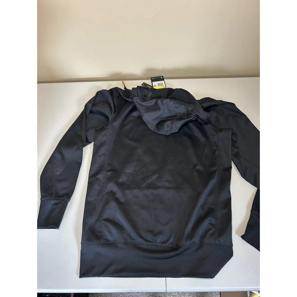 Nike Football Men's Black Pullover Hoodie Size Small Graphic Logo Front Pocket